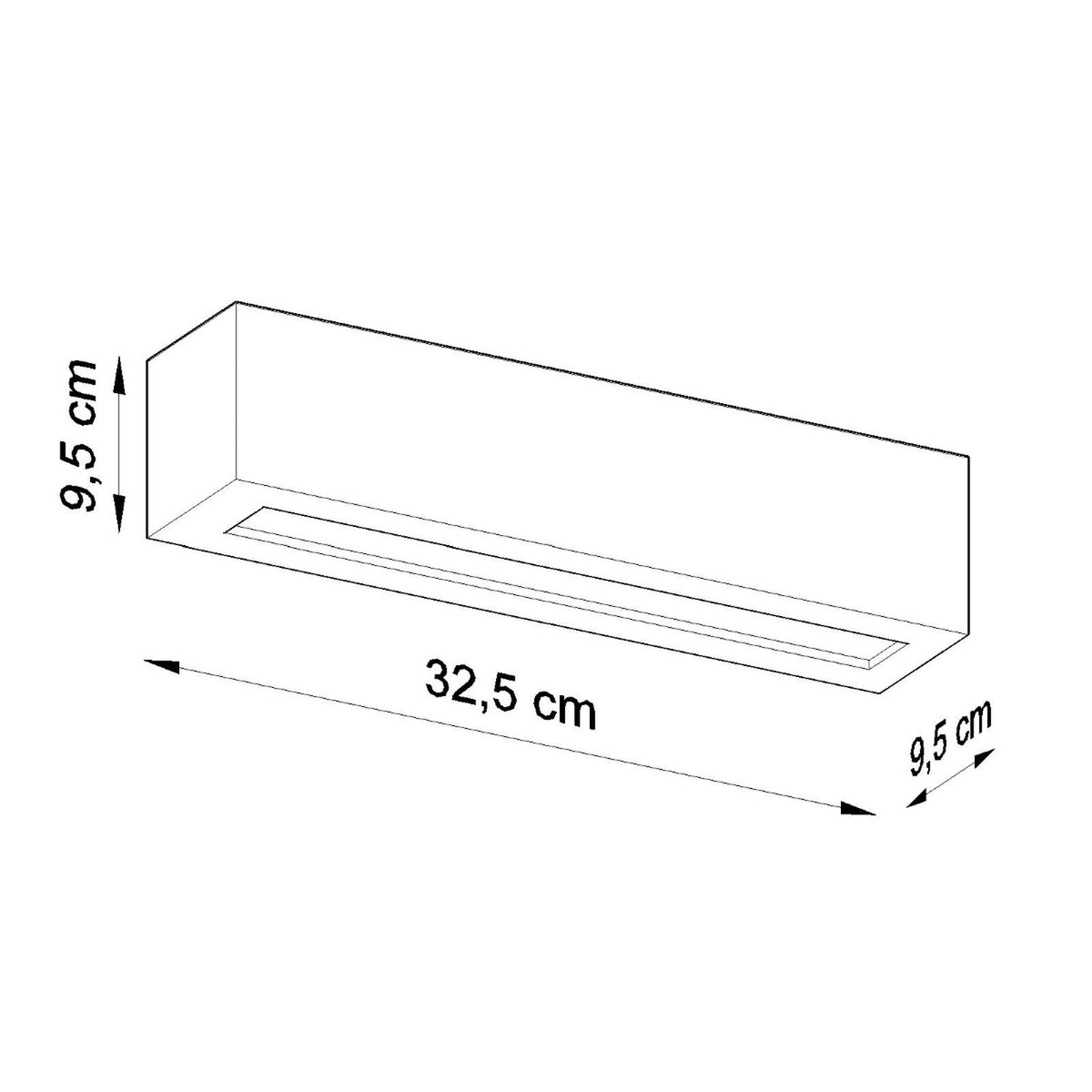 Applique Vega en céramique, autre angle de vue