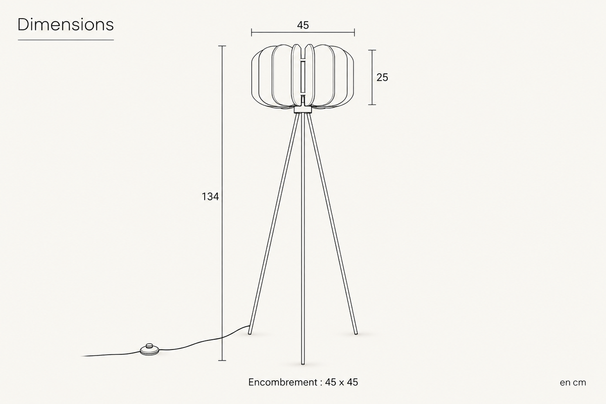 Plan de dimensions
