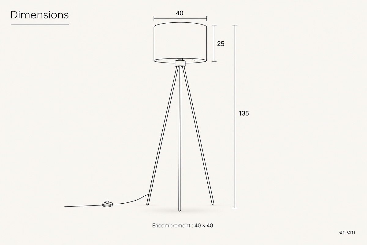 Plan de dimensions