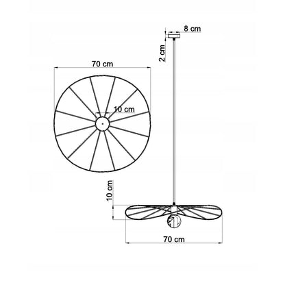 Suspension Eskola Ø 70 cm noir