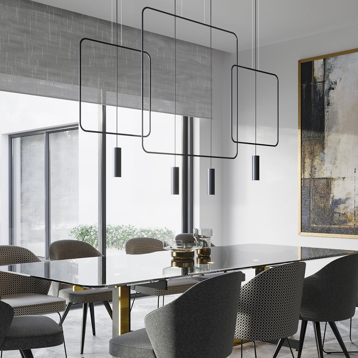 Suspension Rana 100 cm noir