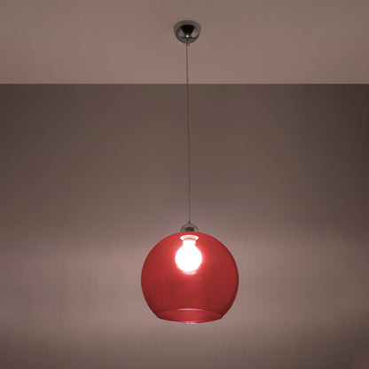 Suspension Ball en verre soufflé rouge, autre vue