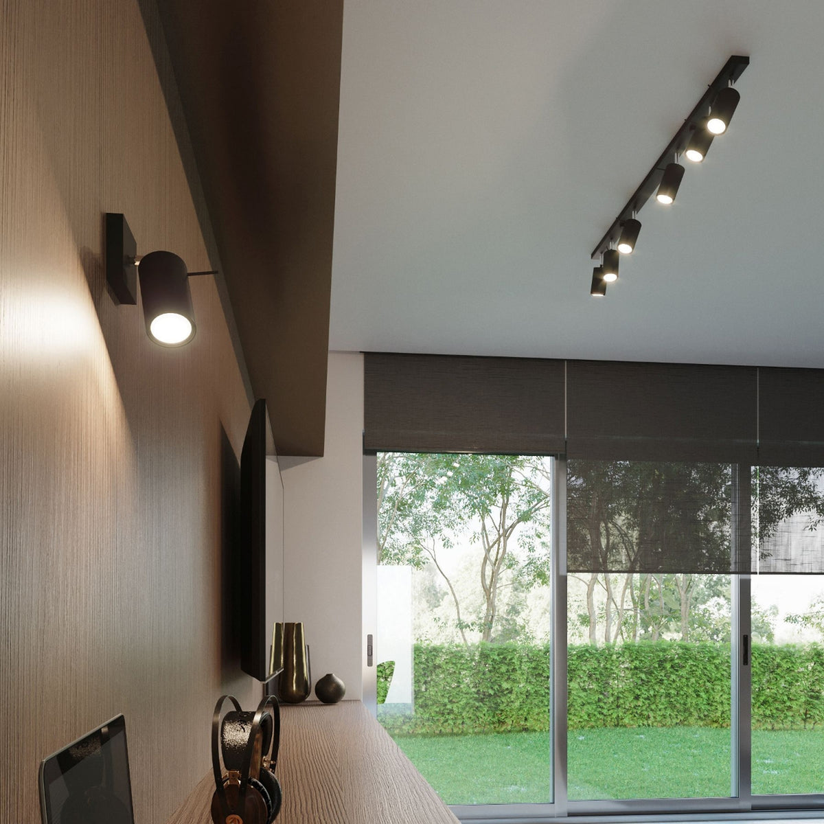 Plafonnier Ring 6L à spots orientables, autre angle de vue