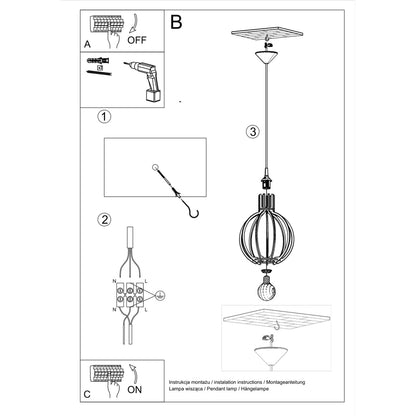 Suspension Arancia en bois naturel, aperçu du design