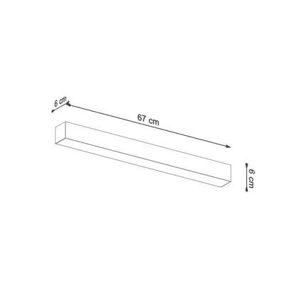 Plafonnier Pinne 67 cm noir