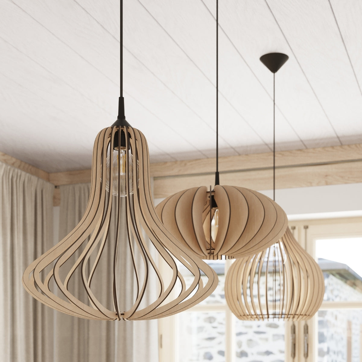Suspension Aprilla en bois, vue d'ensemble