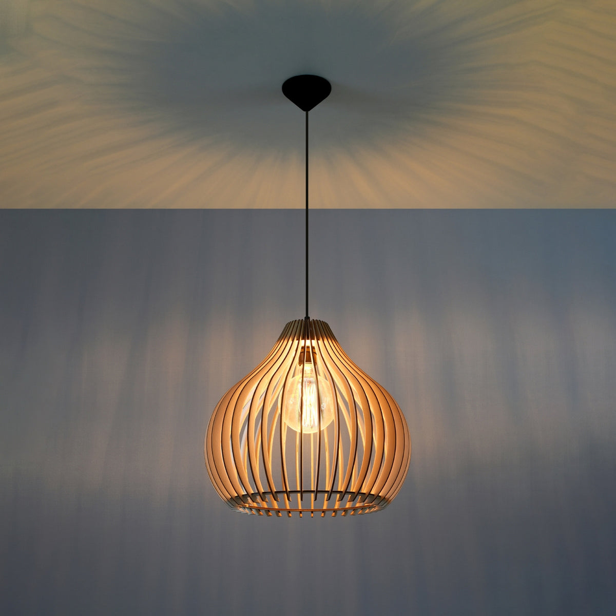 Suspension Aprilla en bois, autre vue