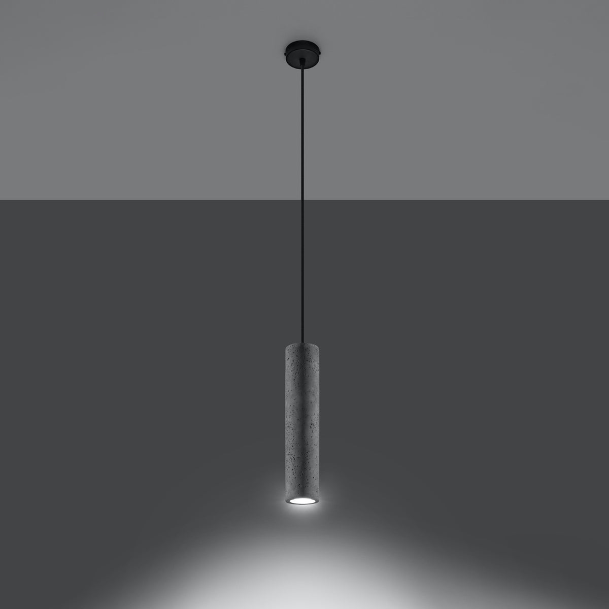 Suspension Luvo 1 source en béton, autre vue