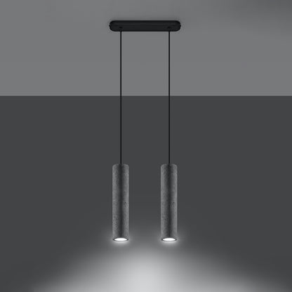 Suspension Luvo 2 sources en béton, autre vue