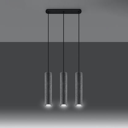 Suspension Luvo 3 sources en béton, autre vue