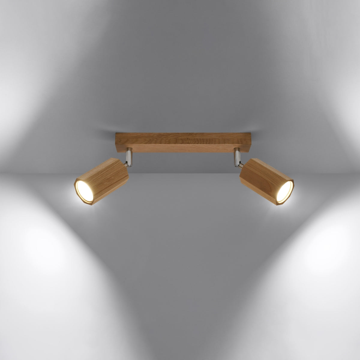 Plafonnier Zeke 30 cm en bois de chêne, autre vue