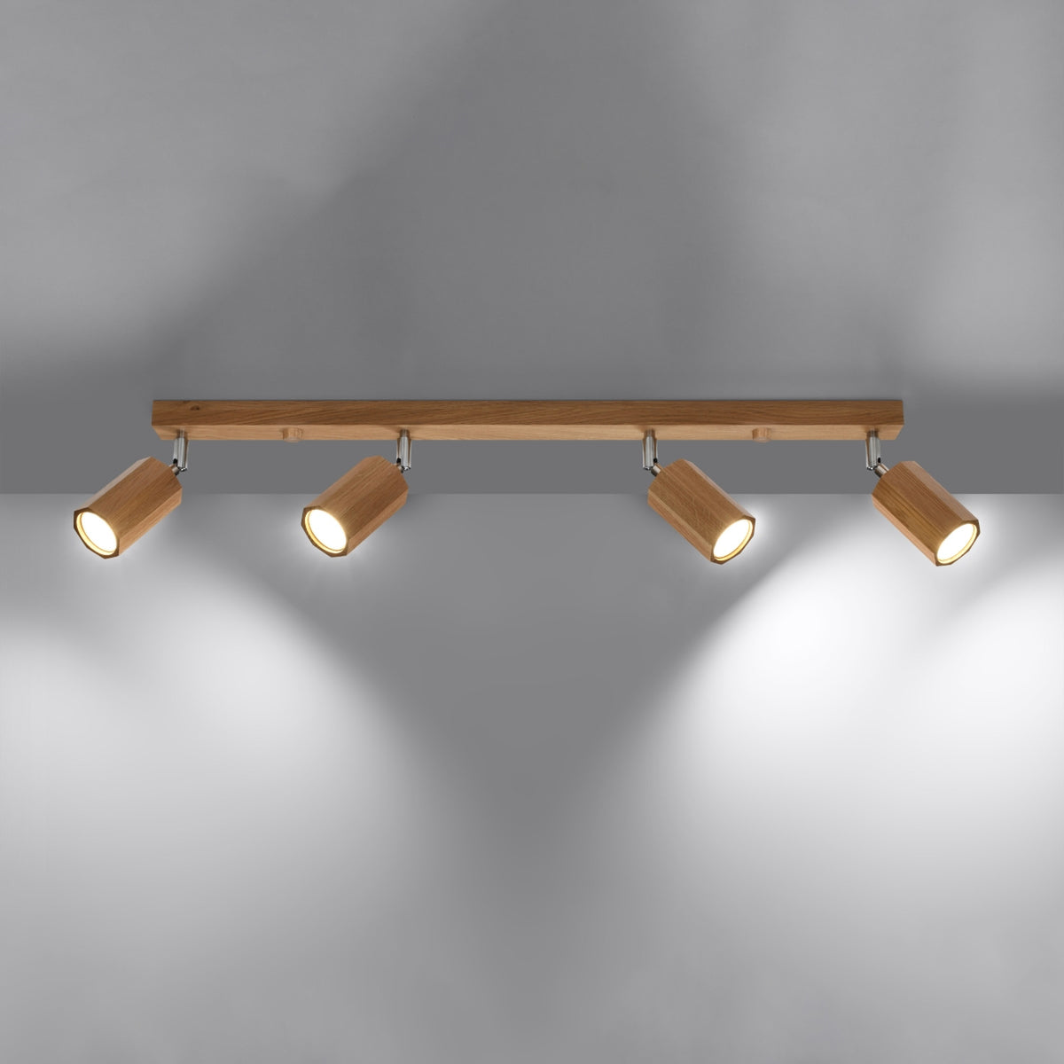 Plafonnier Zeke 80 cm en bois de chêne, autre vue