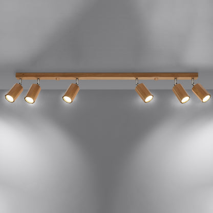 Plafonnier Zeke 120 cm en bois de chêne, autre vue