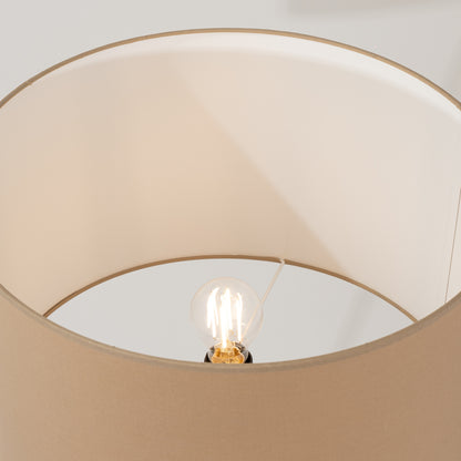 Lampadaire Nevia beige, détail de la finition