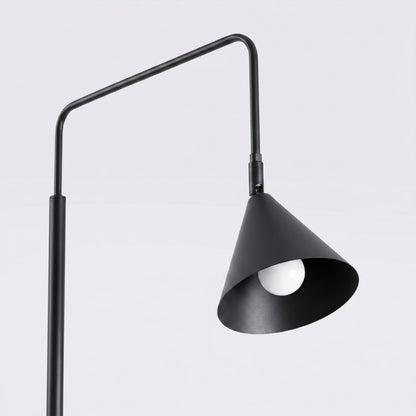 Lampadaire Nox noir, vue sous un autre angle