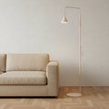 Lampadaire à bras métal 165 cm abat-jour conique – Nox