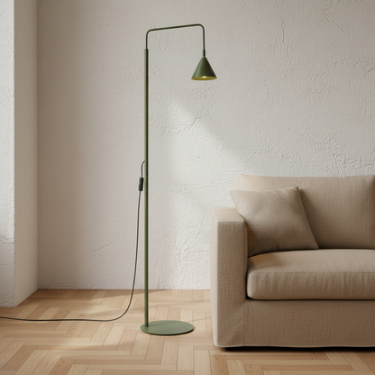Lampadaire Nox vert olive, autre vue