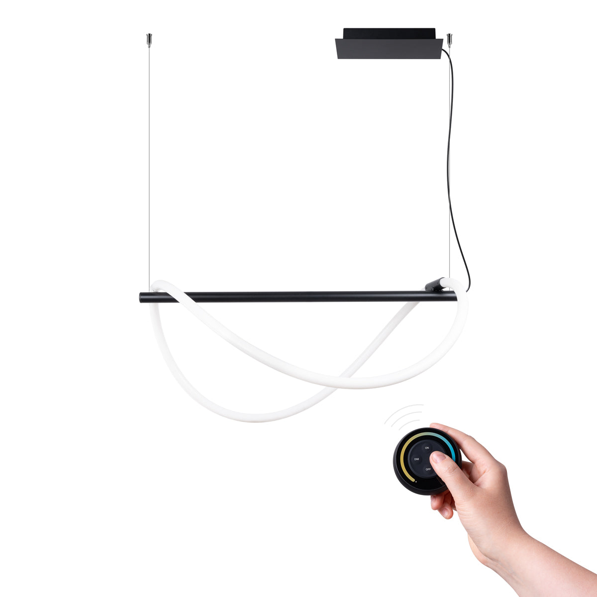 Suspension Galakse 84 cm noir