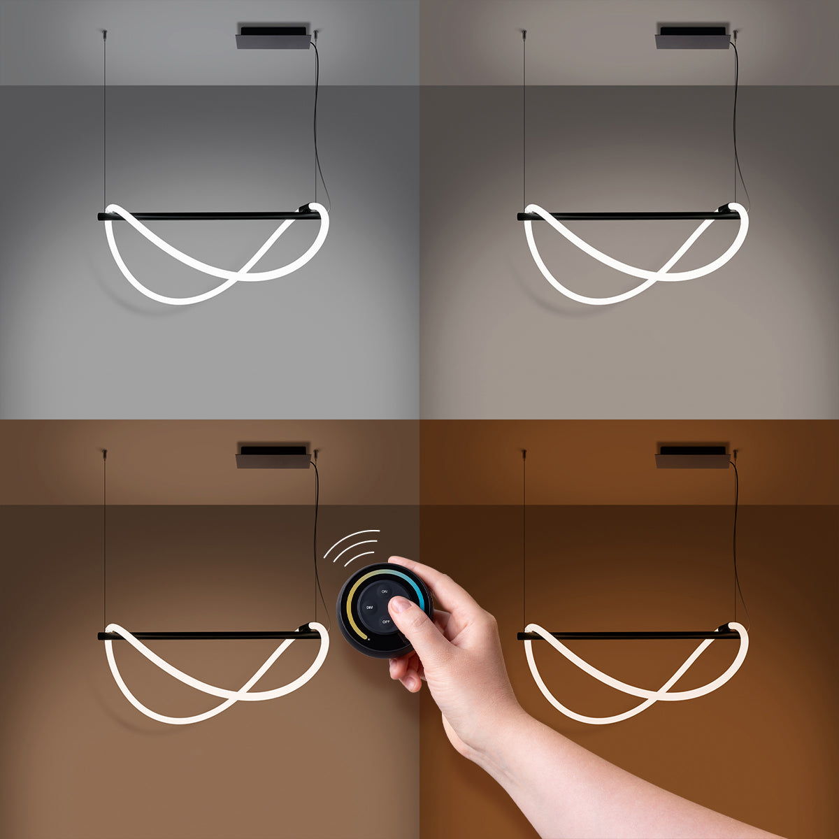 Suspension Galakse 84 cm noir