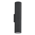 Applique murale LED double tube cannelé en aluminium 30 cm – Ivar