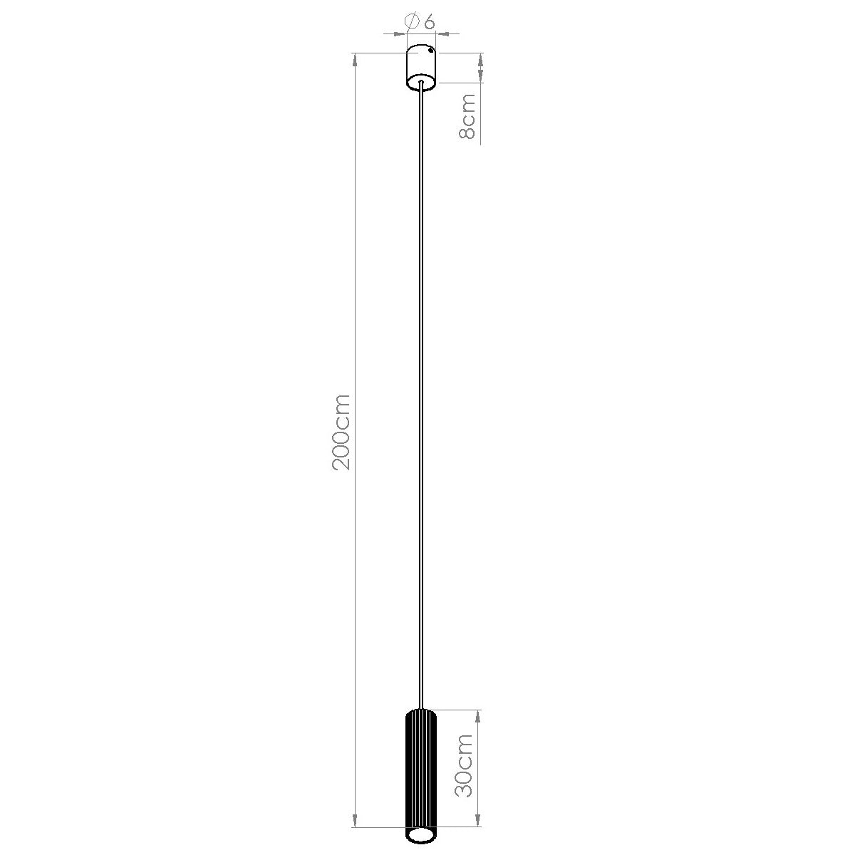 Suspension Ivar Ø 6,4 cm beige