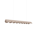 Suspension LED ondulée en aluminium, 98 ou 131 cm – Biscuit