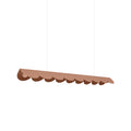 Suspension LED ondulée en aluminium, 98 ou 131 cm – Biscuit