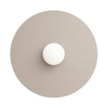 Applique murale globe en verre opale et disque métal Ø 50 cm – Ake