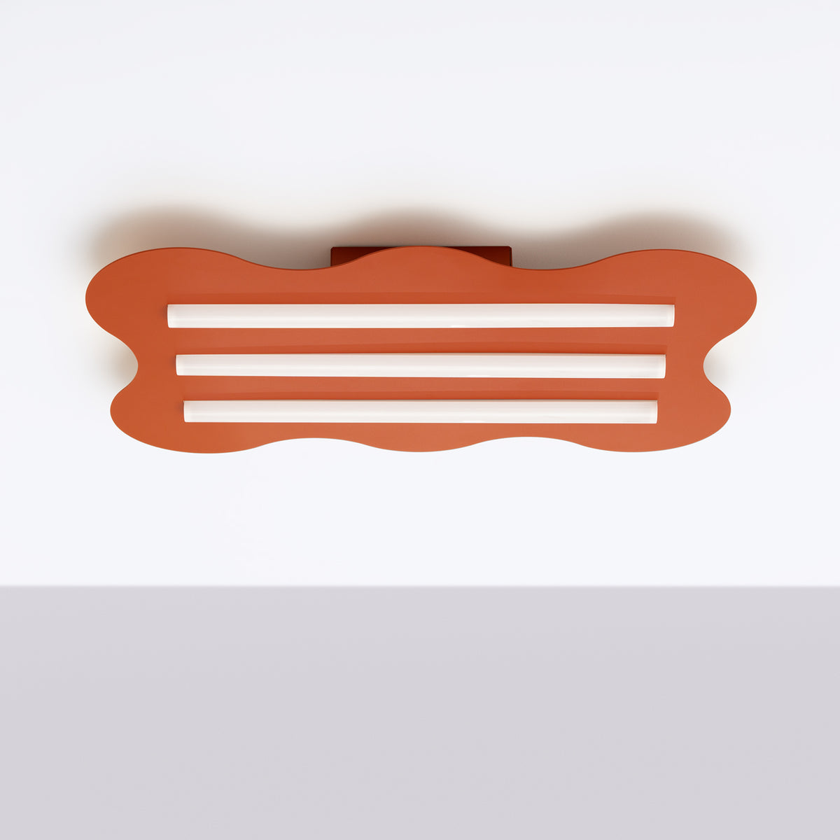 Plafonnier Klover 66 cm ocre rouge