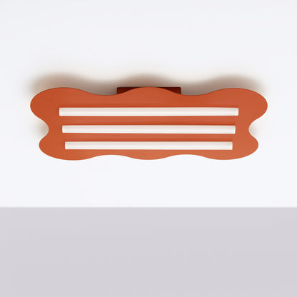 Plafonnier Klover 66 cm ocre rouge