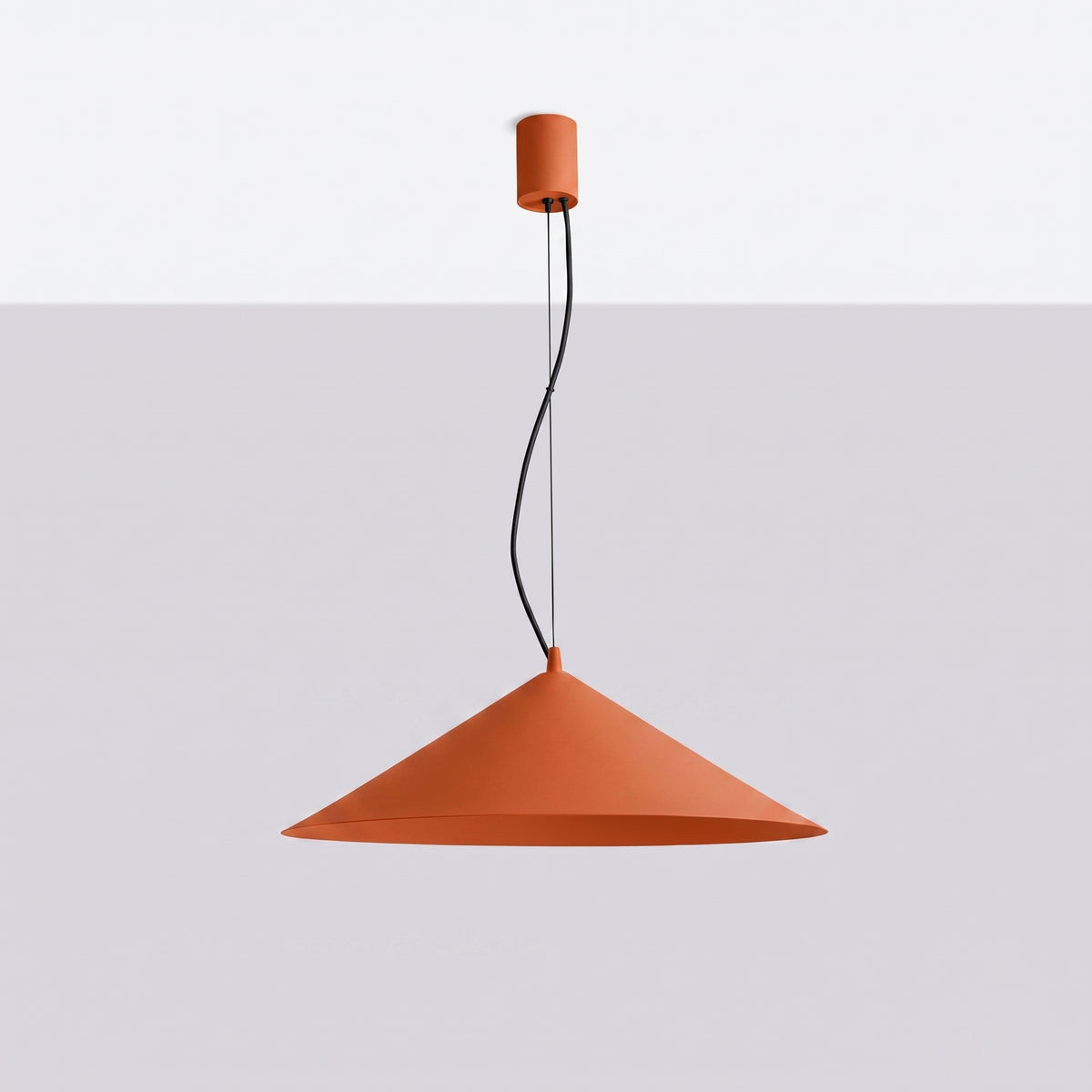 Suspension Fint Ø 50 cm ocre rouge