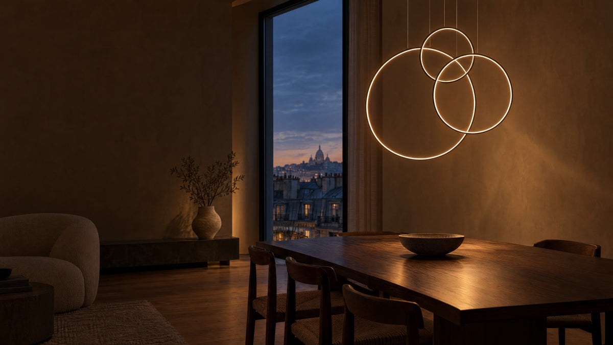 Un luminaire qu’on remarque, allumé comme éteint.
